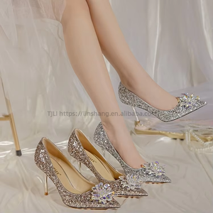 Wedding Woman Pointed Toe Rhinestone for Women New Styles Luxury Shoes Charms Zapatos Mujer - Product Image 4