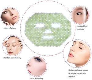 Masque facial en <span class=keywords><strong>jade</strong></span>, masque facial rafraîchissant en <span class=keywords><strong>pierre</strong></span> naturelle verte, outils <span class=keywords><strong>de</strong></span> soin <span class=keywords><strong>de</strong></span> la peau pour soulager les poches sous les yeux, les cernes - Product Image 3