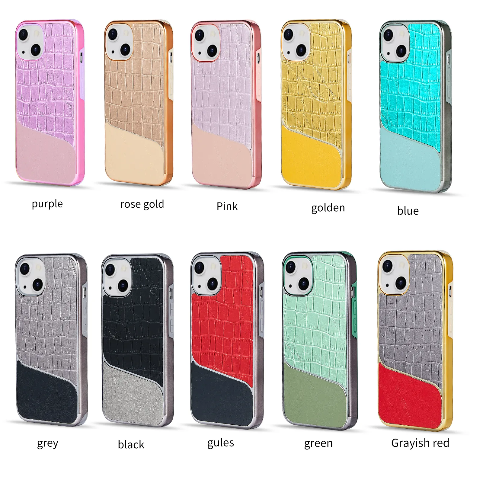 Crocodile PU Phone Case For iphone 13 12 11 8 7 6 Shockproof luxury fashion leather Cover for iphone 13