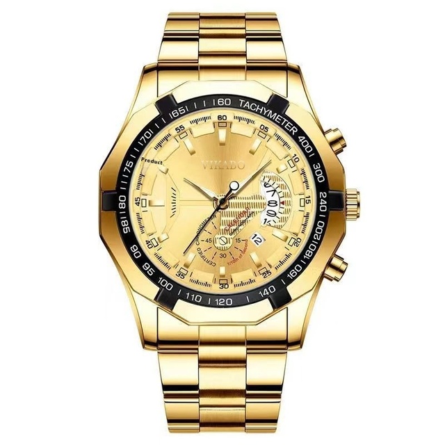 Hot Selling Large Dial Men's Calendar Watch, Men's Non Mechanical Watch, Steel Strip Men's Watch, Quartz Watch