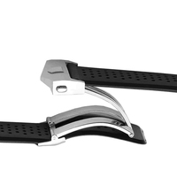 Bracelet de montre avec logo personnalisé pour HEUER GRAND CARRERA AQUARAC Bracelet en silicone souple 22 24mm Bracelet pour hommes Bracelet en caoutchouc Chaîne de montre