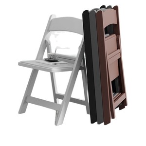 Folding Chair Plastic Backrest Portable Home Office Conference Chair Minimalist Design Foldable No Installation Required - Product Image 2