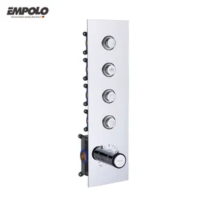 Empolo quality guaranteed multi color brass thermostatic shower valve 4 functions control diverter