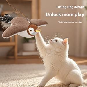 Crazyhi eco-friendly elettrico gatto giocattolo suono di simulazione uccello da caccia bastone divertente Pet giocattolo per pappagallo gatti e gatto Teaser - Product Image 4