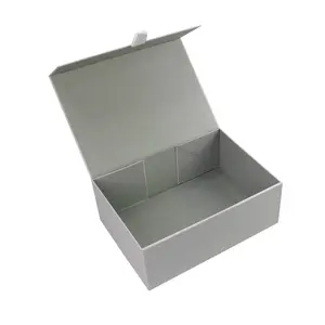 定制标志灰色磁铁捕捉豪华Versandkarton可折叠/Geschenk盒子
