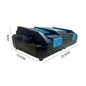 Chargeur de batterie Li-ion 14,4V-18V 2A-6A compatible avec Makita, remplacement DC18RD, charge avec plusieurs prises de sortie - Product Image 6