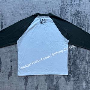 Camiseta con mangas <span class=keywords><strong>Regan</strong></span> personalizada para hombre MT1407, camiseta de manga larga con hombros caídos DTG para hombre, camisetas informales de estilos de gran tamaño - Product Image 4