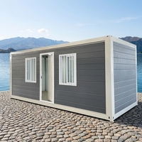 Rumah Kontainer Lipat 20FT 40FT, Rumah Mini Mewah Prefab Modular yang Dapat Diperluas dan Dipindahkan