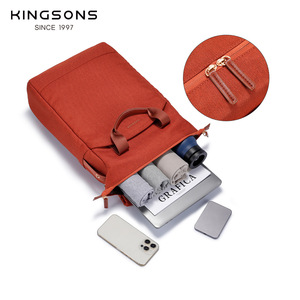 Kingsons Men's Backpack 20-35L Waterproof Laptop Bag For Daily Commute And Travel Solid Color With Soft Handle - Product Image 2