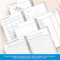 Cuaderno de Papel Ecológico A5 con Espiral y Estampado Personalizado en Dorado, Diario Personalizado, Agenda, Organizador Diario, Semanal y Mensual