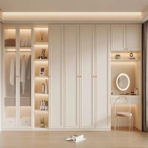 Armoire de chambre à coucher moderne en bois de luxe, placard sur mesure, dressing, armoire - Product Image 6