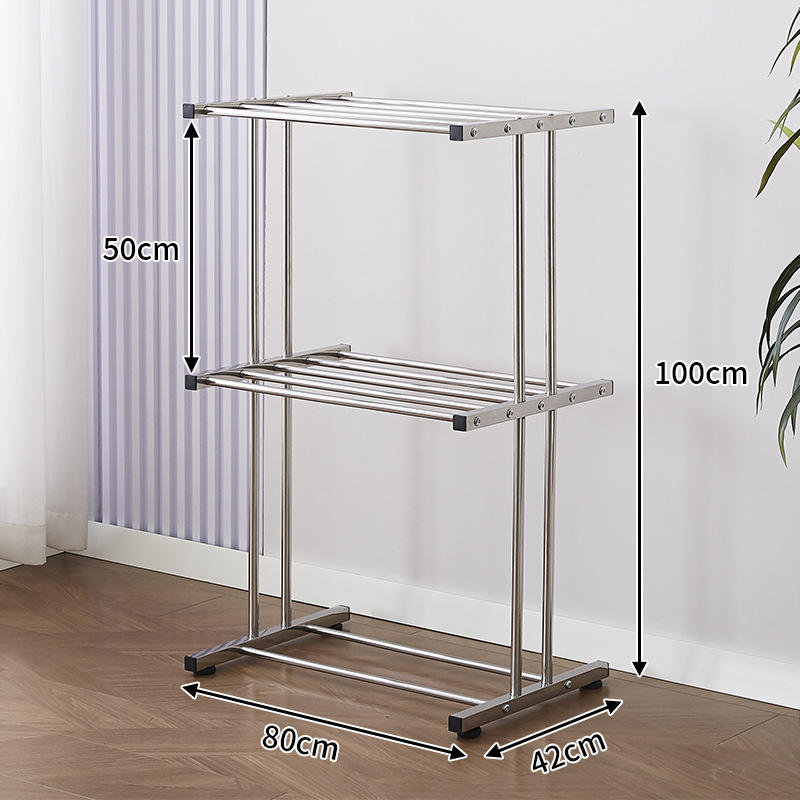 Pied réglable double longueur 80 en acier inoxydable