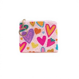 Crystal Craft Handwoven Embroidered Geometric Beaded Coin Purse Polyester Lining-Eco-Friendly Customizable Color/Size/Logo for - Product Image 1