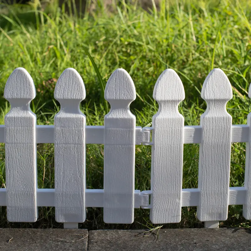 Белый простой в сборке Пластиковый садовый забор для пикета декоративная садовая окантовка