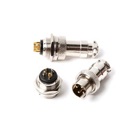 Conector de Aviación RP GX16 de 4 Pines, Conector de 3, 4, 5, 6, 7 y 8 Pines, Enchufe Macho Recto Inverso, Conector Hembra