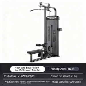 Équipement de fitness commercial de qualité supérieure, combo de tirage latéral et de rameur à plaques, à vendre - Product Image 5