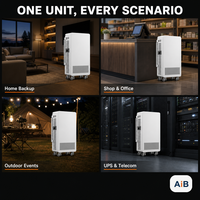 Station d'énergie mobile sur roues, batterie solaire 48V 100Ah, station d'alimentation Plug and Play, alimentation de secours UPS pour maison, atelier, bureau
