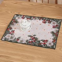 Sets de table de Noël, sets de table de Noël lavables pour la cuisine et la table à manger, sets de table de Noël antidérapants et résistants à la chaleur
