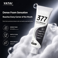 Dentifrice blanchissant en mousse 377 avec logo personnalisé, élimination des taches jaunes et réparation de l'émail, pour une haleine fraîche longue durée