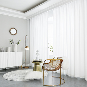 Cortinas de Gasa Estilo Chino, Fibra de Poliéster, Transmisión de Luz, Apertura Bipartida Izquierda y Derecha, Instalación con Varilla, Personalizable - Product Image 4