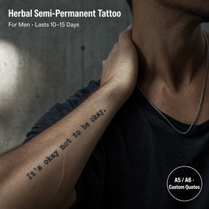 <span class=keywords><strong>Tatuajes</strong></span> <span class=keywords><strong>Temporales</strong></span> Personalizados a Base de Hierbas para Hombres, <span class=keywords><strong>con</strong></span> Frases y Letras, de Larga Duración, a Base de Plantas, Venta al Por Mayor - Product Image 1