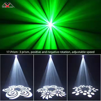 Mini Lyre 100W Beam Light Gobo Spot DMX Cabeza Movil pour Boîte de Nuit, Fête, Événement, Bar, DJ, Éclairage de Scène à Têtes Mobiles