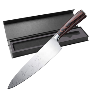 Cuchillo <span class=keywords><strong>de</strong></span> <span class=keywords><strong>Chef</strong></span> <span class=keywords><strong>de</strong></span> Acero Inoxidable 5Cr15MOV <span class=keywords><strong>de</strong></span> Alto Carbono <span class=keywords><strong>de</strong></span> 8 Pulgadas con Mango <span class=keywords><strong>de</strong></span> Madera Pakka, Ecológico, Apto <span class=keywords><strong>para</strong></span> Lavavajillas, con Caja <span class=keywords><strong>de</strong></span> Regalo Magnética - Product Image 1