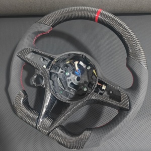Volante Personalizado de Fibra de Carbono Real para <span class=keywords><strong>Alfa</strong></span> <span class=keywords><strong>Romeo</strong></span> Giulia <span class=keywords><strong>Stelvio</strong></span> 2017-2019, Interior de Auto - Product Image 3