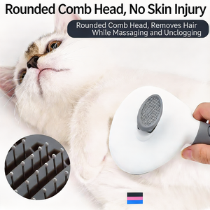 หวีแปรงสำหรับสัตว์เลี้ยง <span class=keywords><strong>แมว</strong></span>และสุนัข - <span class=keywords><strong>กำจัด</strong></span>ขนลอยและเห็บ<span class=keywords><strong>หมัด</strong></span> ทำความสะอาดตัวเองได้ด้วยปุ่มเดียว อุปกรณ์ทำความสะอาดสัตว์เลี้ยง - Product Image 3