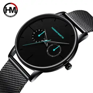 Hanna martin – montre-bracelet à quartz pour hommes, cadeau de haute qualité, bracelet en maille, étanche, Simple et décontracté, 150