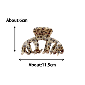 Pince à cheveux en acétate imprimé léopard européen, OEM, brillante, accessoires de mode pour femmes, 11 cm, étiquette dorée, <span class=keywords><strong>jolies</strong></span> pinces à cheveux - Product Image 6