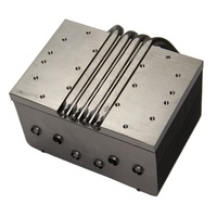 Processeur d'amplificateur PCB IC anodisé noir d'usine 70 W x 11 H x 180 L Mm chine ISO 6063 profil en aluminium conception personnalisée dissipateur thermique