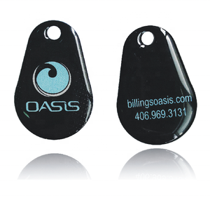 Porte-clés PVC personnalisés portables, mini RFID NFC 1k 213 215 216, <span class=keywords><strong>puce</strong></span> 13,56 MHz, étanches, pour cartes de visite, contrôle d'accès hôtelier, vente au détail - Product Image 2
