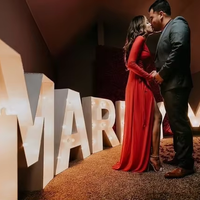 Mariage 4ft Marry Me LED lettre d'amour grandes lettres lumineuses pour la fête 5ft numéros de chapiteau avec lumières