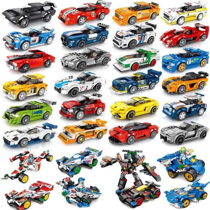 Игрушечные блоки SENBAO, всемирно известная модель автомобиля/классический автомобиль, строительный блок, скоростные гонки, строительные игрушки «сделай сам» для детей (№ PA00156)
