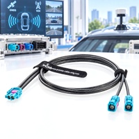 Câble Rosenberger HFM Mini FAKRA vers double FAKRA femelle, assemblage coaxial vertical à double cavité code Z pour caméra automobile ADAS
