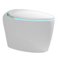 Toilette intelligente avec bidet et télécommande en céramique Lavage intelligent automatique à eau Toilette intelligente de luxe pour salle de bain