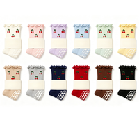 Calcetines de media pantorrilla con agarre, ribete festoneado personalizado, etiqueta colgante de papel, impresión personalizada, calcetines para estudio de Reformer