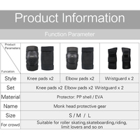 6 pièces de protections pour adultes (genouillères, coudières, protège-poignets) pour Skateboard, Roller, Patinage sur glace, BMX, Vélo, Sport, Course de vitesse en ligne et Cyclisme