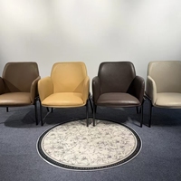 Fauteuil d'appoint en cuir PU pour salon 8159, fauteuil rembourré moderne, fauteuil simple pour hôtel, maison, loisirs