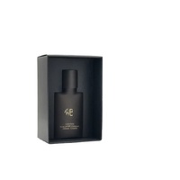 Emballage cosmétique en carton noir uni 30ml 50ml Boîte à parfum