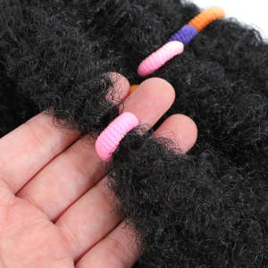 Extensions de cheveux synthétiques pré-étirées ignifuges en tissage unique <span class=keywords><strong>Afro</strong></span> Kinky Twist pour tressage, vente en gros de Chine - Product Image 1