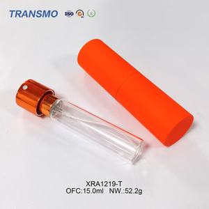 Flacon de parfum vide en verre rond de luxe de 15 ml, fond épais, rechargeable avec un vaporisateur à pompe à fine brume pour l'emballage d'huile de parfum - Product Image 5