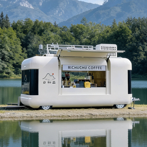 Conteneur commercial double, entièrement équipé, rapide et personnalisable, au design moderne et écologique, pour la vente de glaces et de pizzas en extérieur, adapté au stationnement en parc. - Product Image 5