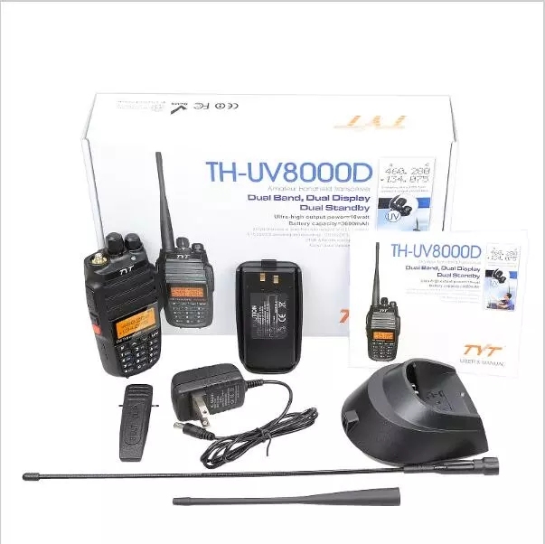 TYT TH-UV8000D Walkie Talkie 10 Watt Dual Band Dual Display and Dual Standby Two Way Radio Good Communication