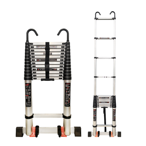 Jinluba nhôm kính thiên văn gấp hộ gia đình thang di động nâng kỹ thuật thang mái công cụ với móc - Product Image 1