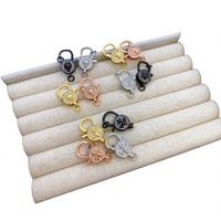 Ventes directes d'usine Jinyuan, fermoir à ressort en cuivre plaqué or 18 carats, micro-pavé de zircon cubique, accessoires pour collier/bracelet DIY