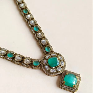 Indian Fancy Traditional Fashionable Kundan <b>Pearl</b> Choker <b>Necklace</b> Earrings <b>Set</b> with Women Wedding - Product Image 1