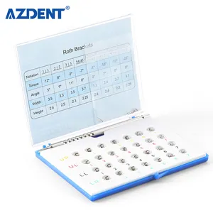 AZDENT Orthodontic Metal Self-Ligating Brackets With Buccal Tube Roth 3-4-5 Hook