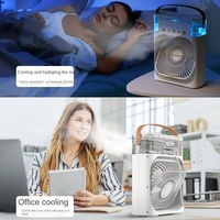 Mini-refroidisseur d'air et ventilateur de bureau allemand avec fonction d'humidification, alimenté par USB, refroidissement par eau, pour dortoir
